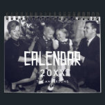 Retro vintage 50s typography family photo 2025 calendar<br><div class="desc">A retro photo calendar with a vintage 50s typography,  to customize with your family pictures,  a perfect way to start the year 2025. Fully customizable text colors.</div>