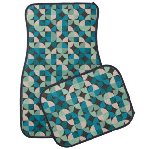 Retro Vintage 60's Pattern Car Floor Mat