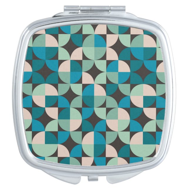 Retro Vintage 60's Pattern Compact Mirror (Front)