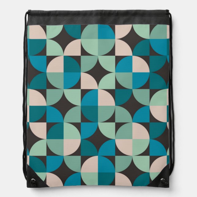 Retro Vintage 60's Pattern Drawstring Bag (Front)