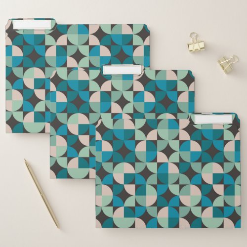 Retro Vintage 60s Pattern File Folder