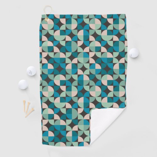 Retro Vintage 60s Pattern Golf Towel