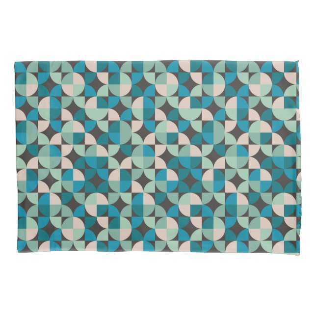 Retro Vintage 60's Pattern Pillow Case (Front-Left)