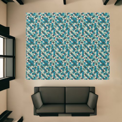 Retro Vintage 60s Pattern Rug