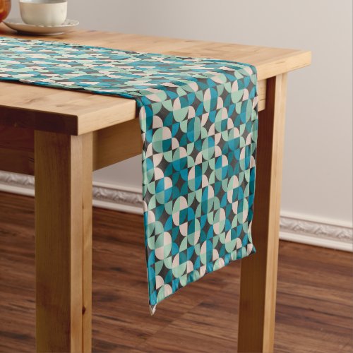 Retro Vintage 60s Pattern Short Table Runner