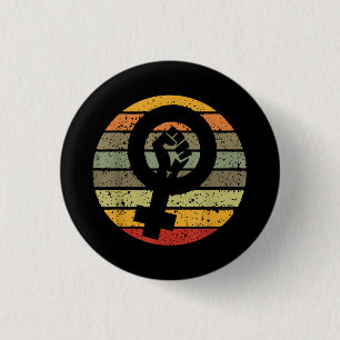 Retro Vintage, 70s 80s 90s Feminist Button