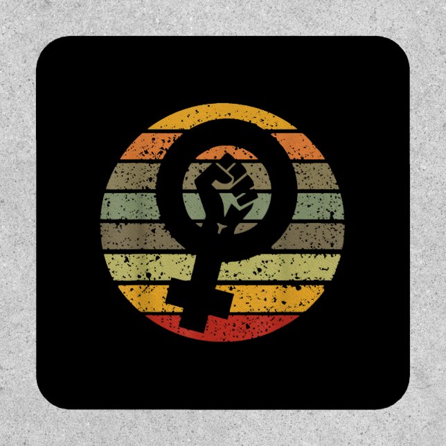 Retro Vintage, 70s 80s 90s Feminist Patch (Front)