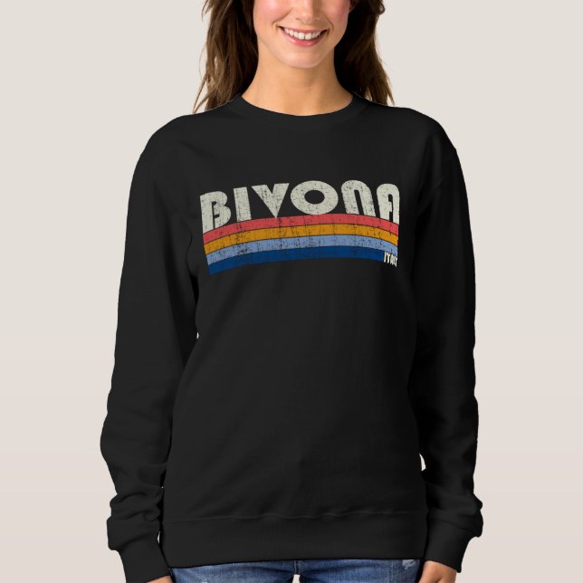 Retro Vintage 70s 80s Style Bivona Italy Sweatshirt (Front)