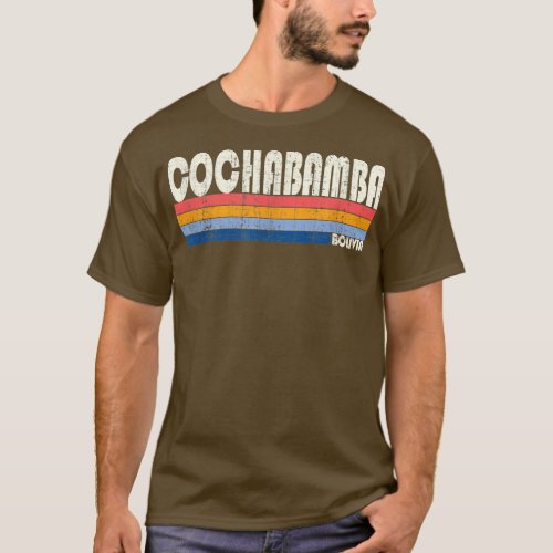 Retro Vintage 70s 80s Style Cochabamba Bolivia  T_Shirt