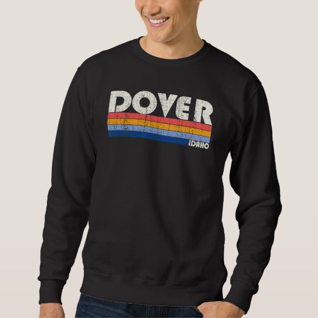 Retro Vintage 70s 80s Style Dover Id Sweatshirt (Front)