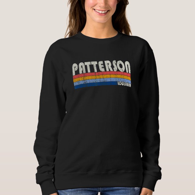 Retro Vintage 70s 80s Style Patterson Louisiana Sweatshirt (Front)
