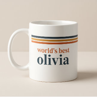 Retro Vintage 70's Vibe | Blue Orange Red Line  Coffee Mug