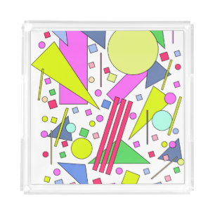 Retro Vintage 80s and 90s Style Acrylic Tray