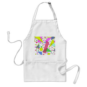 Retro Vintage 80s and 90s Style Adult Apron