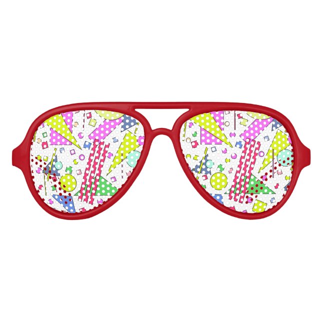 Retro Vintage 80s and 90s Style Aviator Sunglasses (Front)