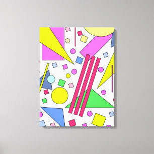Retro Vintage 80s and 90s Style Canvas Print