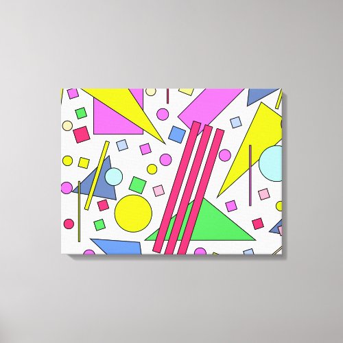 Retro Vintage 80s and 90s Style Canvas Print