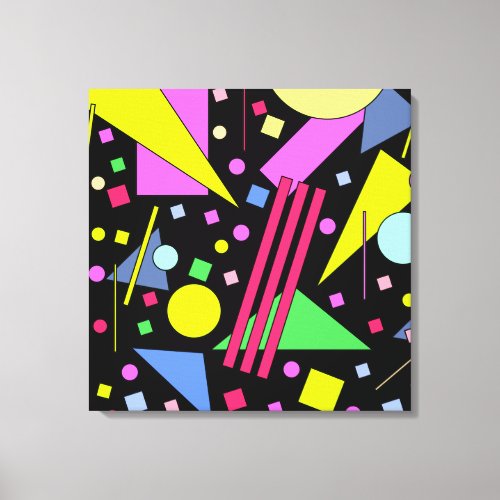 Retro Vintage 80s and 90s Style Canvas Print