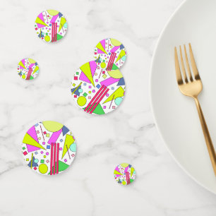 Retro Vintage 80s and 90s Style Confetti