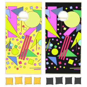 Retro Vintage 80s and 90s Style Cornhole Set