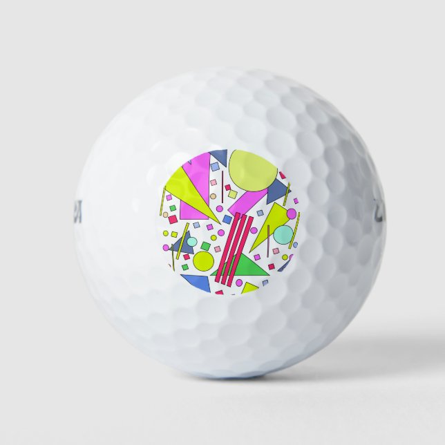 Retro Vintage 80s and 90s Style Golf Balls (Front)