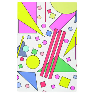 Retro Vintage 80s and 90s Style Metal Print
