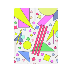 Retro Vintage 80s and 90s Style Metal Print