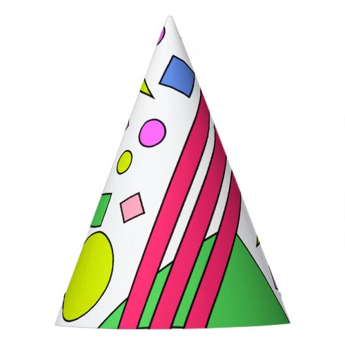 Retro Vintage 80s and 90s Style Party Hat