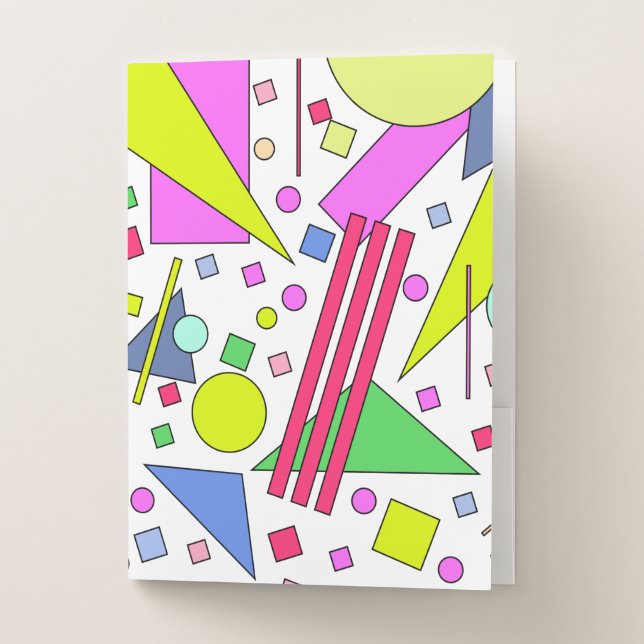Retro Vintage 80s and 90s Style Pocket Folder (Front)