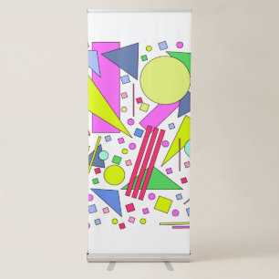 Retro Vintage 80s and 90s Style Retractable Banner