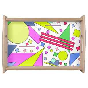 Retro Vintage 80s and 90s Style Serving Tray