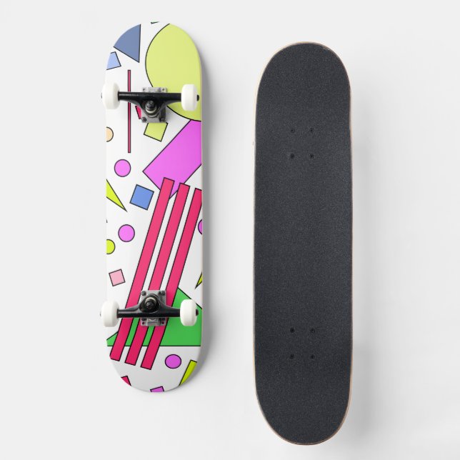 Retro Vintage 80s and 90s Style Skateboard | Zazzle