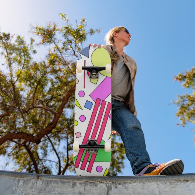 Retro Vintage 80s and 90s Style Skateboard | Zazzle