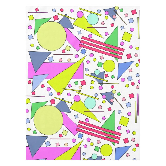 Retro Vintage 80s and 90s Style Tablecloth (Front)
