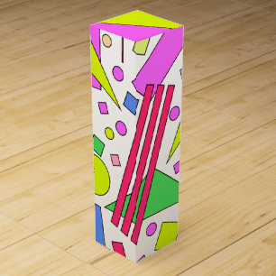 Retro Vintage 80s and 90s Style Wine Box