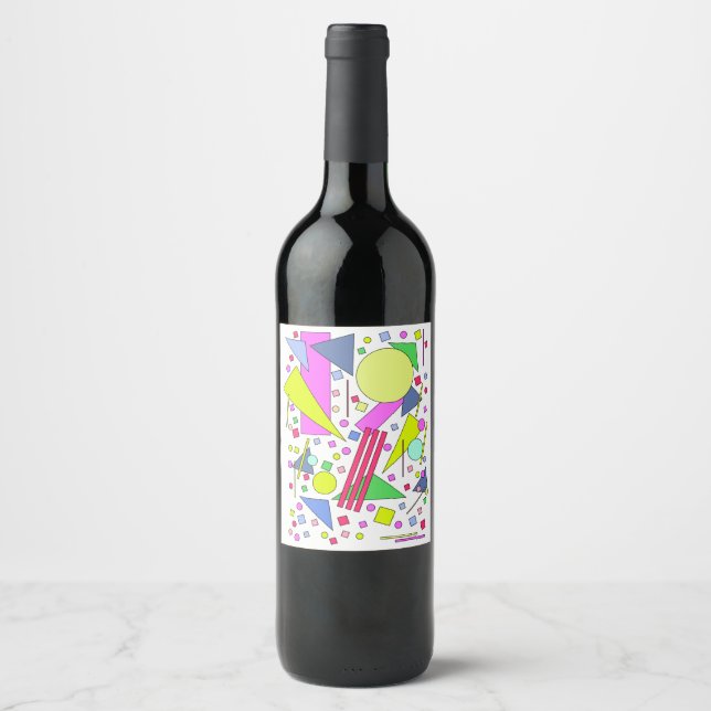 Retro Vintage 80s and 90s Style Wine Label (Front)