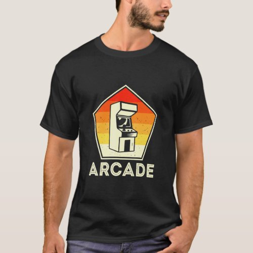 Retro Vintage 80s Arcade Video Game Machine Gamer  T_Shirt