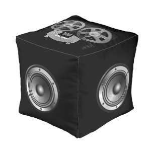 Retro Vintage 80s Audio Nostalgic Perfect Gift  Pouf