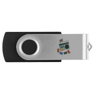 Retro Vintage 80's Music Flash Drive
