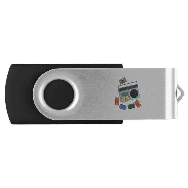 Retro Vintage 80's Music Flash Drive (Front)