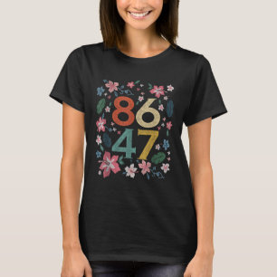 Retro Vintage 80s Style 86 47 8647 Floral Boho Sty T-Shirt
