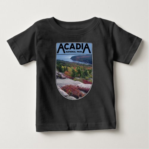 Retro Vintage Acadia National Park Maine Island Baby T_Shirt