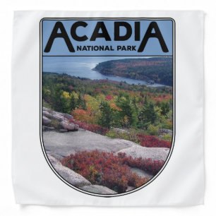 Retro Vintage Acadia National Park Maine Island Bandana