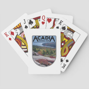 Retro Vintage Acadia National Park Maine Island Poker Cards