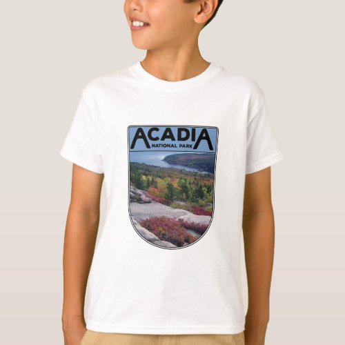 Retro Vintage Acadia National Park Maine Island T_Shirt