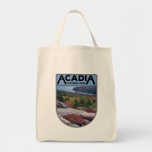 Retro Vintage Acadia National Park Maine Island Tote Bag
