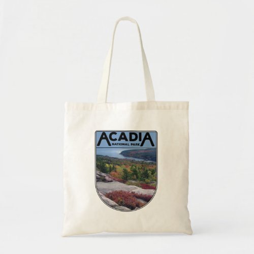 Retro Vintage Acadia National Park Maine Island Tote Bag