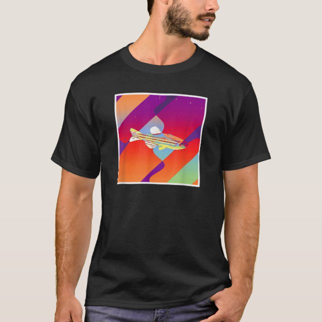 Retro Vintage Aesthetic Zebrafish  T-Shirt (Front)
