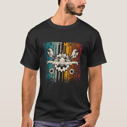 Retro Vintage aircraft mechanic T-Shirt