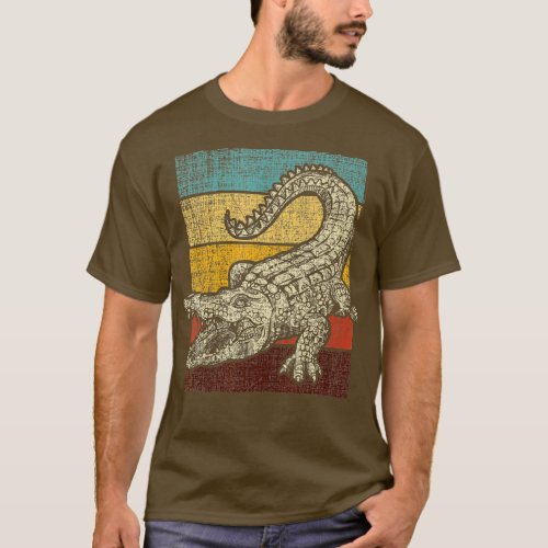 Retro Vintage Alligator Gator Crocodile Zoo Animal T_Shirt